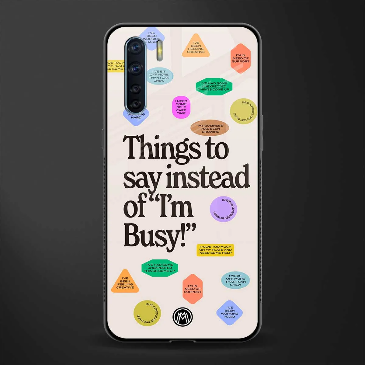 10 Things To Say Phone Case for Oppo F15 | Glass Case