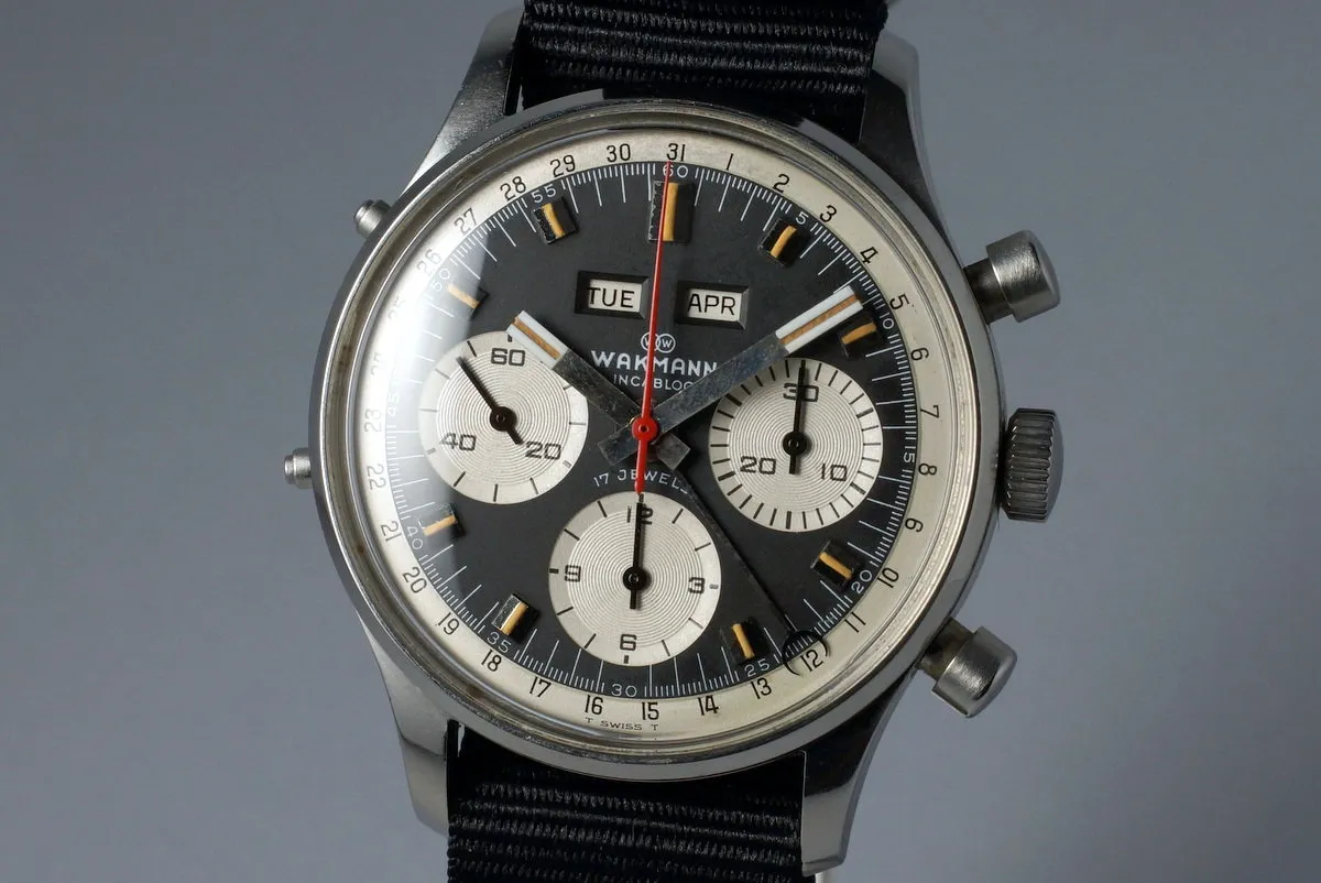 1960’s Wakmann Incabloc Triple Date Chronograph 71.1309.70