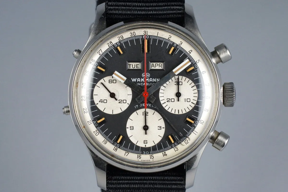 1960’s Wakmann Incabloc Triple Date Chronograph 71.1309.70