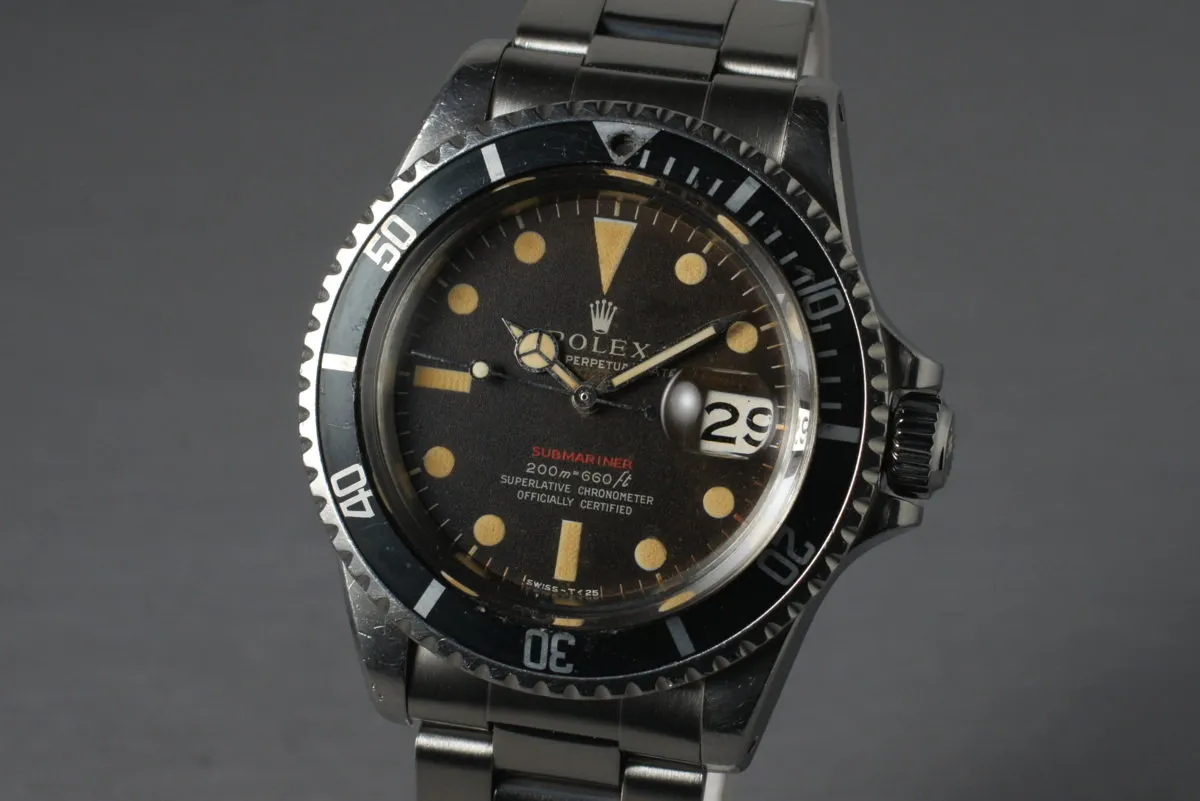 1969 Rolex Red Submariner 1680 Mark III Meters First