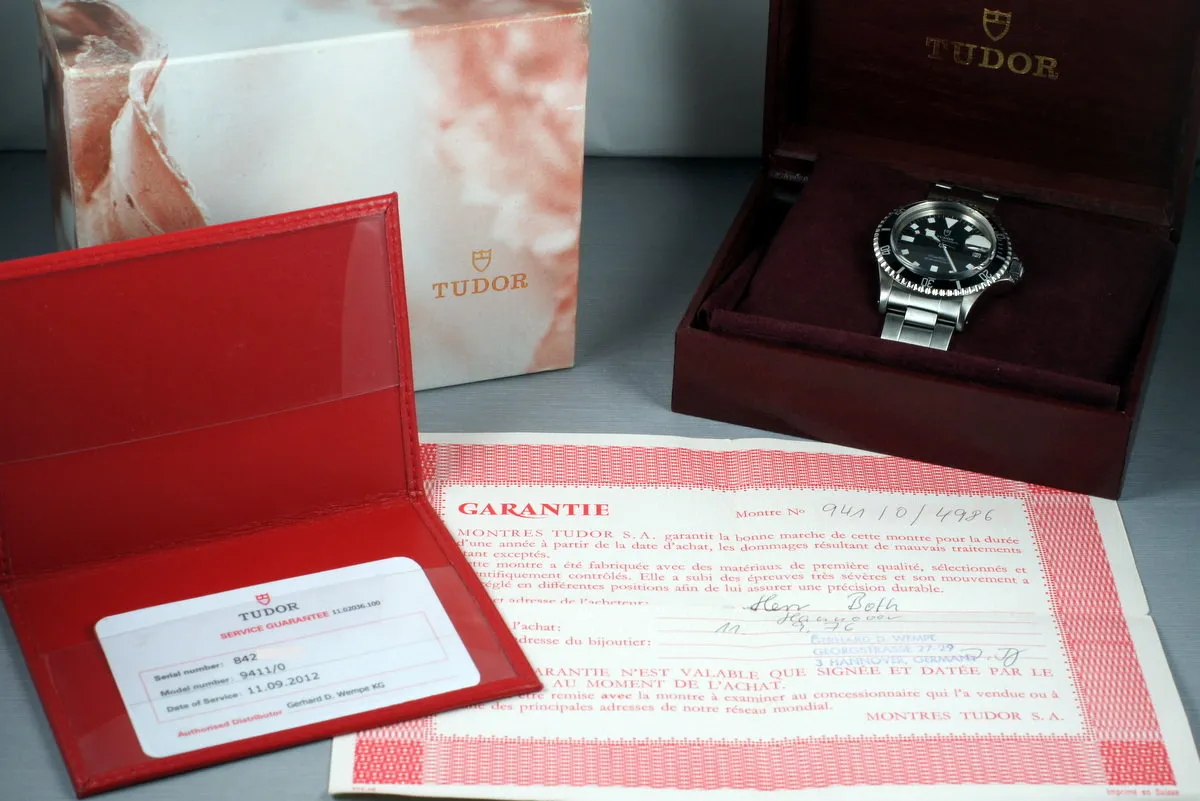 1976 Tudor Submariner 9411/0 Snowflake with Box and Papers