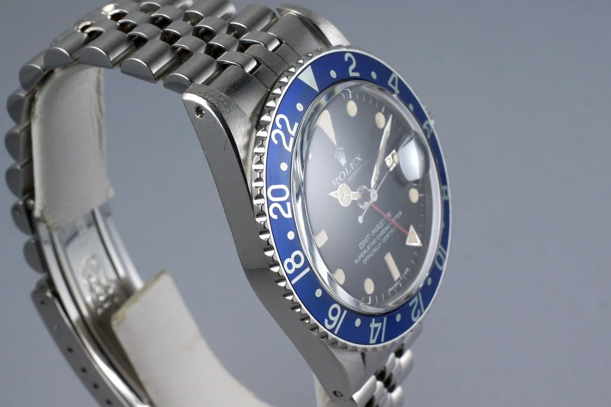 1978 Rolex GMT 1675 Blueberry with Box and Papers