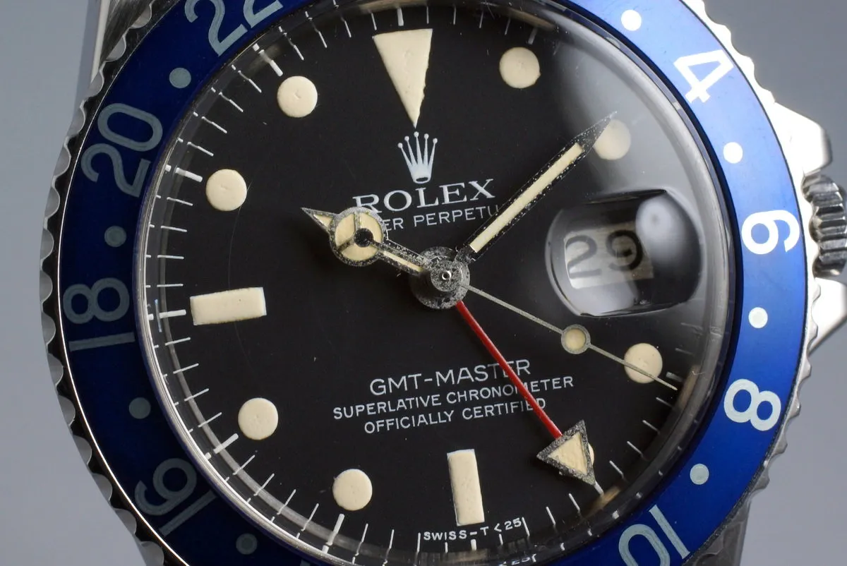 1978 Rolex GMT 1675 Blueberry with Box and Papers