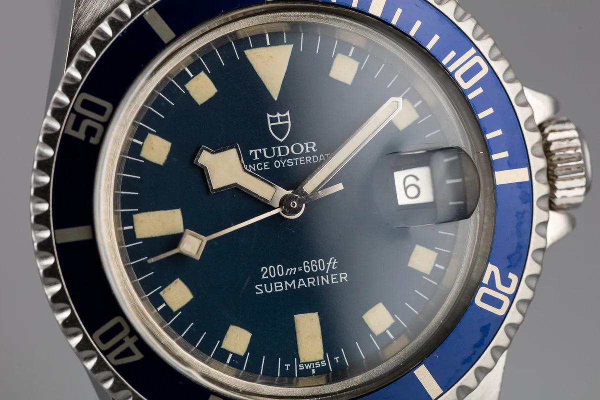 1981 Tudor Snowflake Submariner 94110 Blue Dial