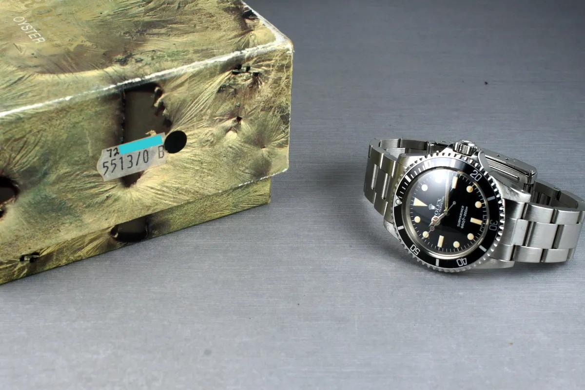 1982 Rolex Submariner 5513 Mark IV with Box and Papers