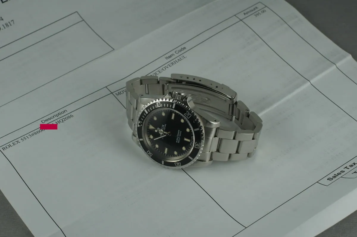 1984 Rolex Submariner SPIDER Dial 5513