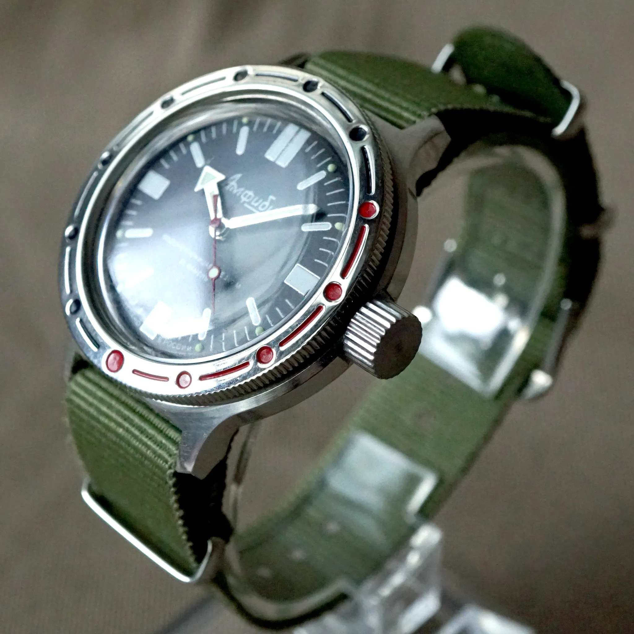 1990s USSR VOSTOK AMPHIBIAN MILITARY WATCH