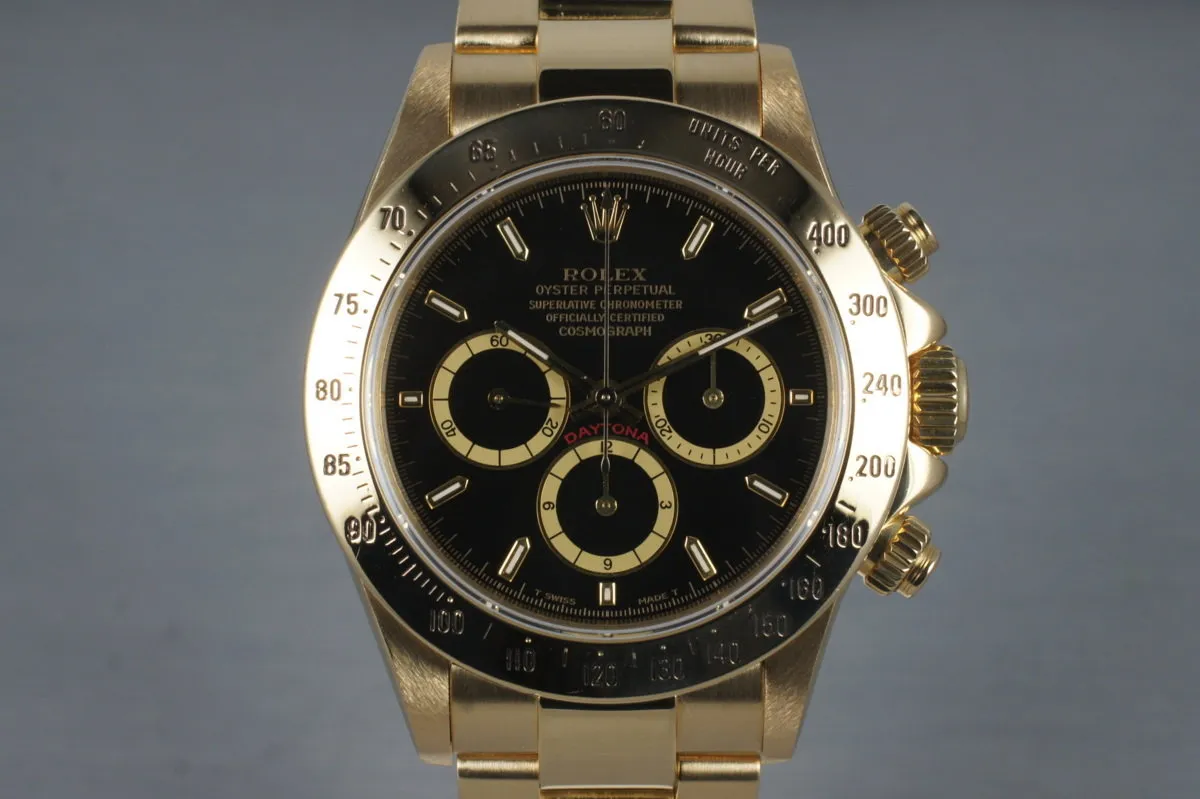 1991 Rolex YG Zenith Daytona 16528 with Box and Papers