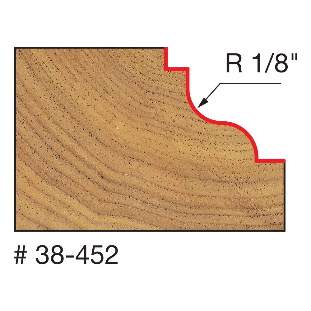 1"-1/4" Double Fillet Ogee Bit