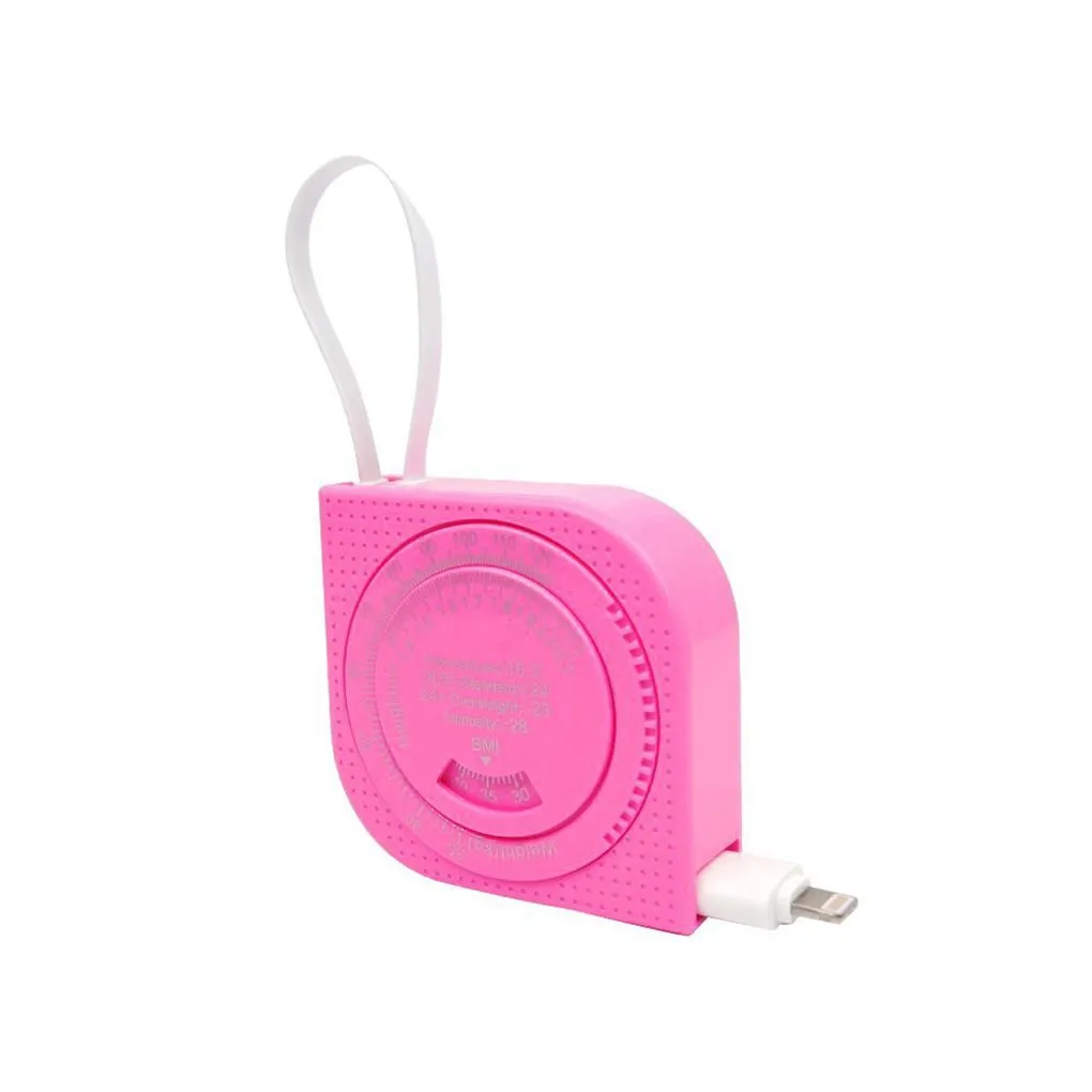 2 in 1 Retractable Tape Measure Style Micro USB Data Charge Cable for iOS Android 4 Color Available