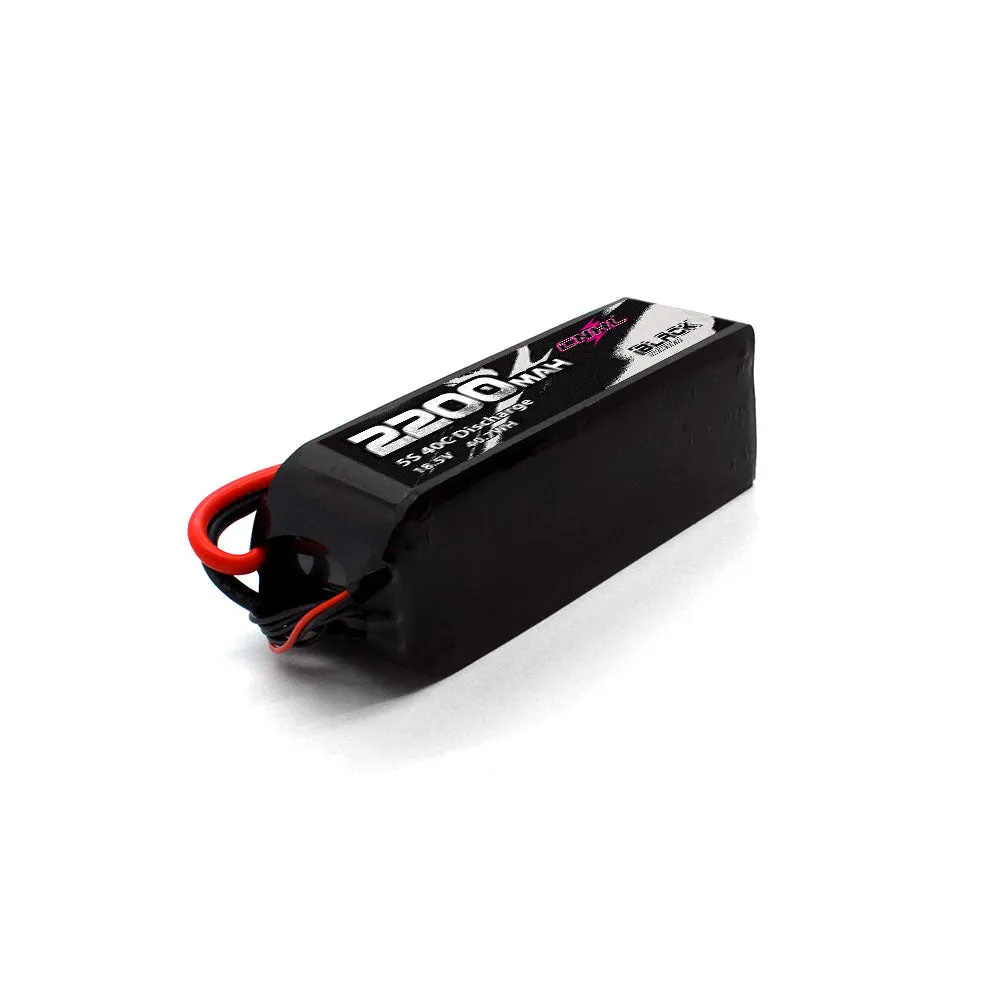 2 Packs CNHL Black Series 2200mAh 5S 18.5V 40C Lipo Battery with XT60 Plug - UK Warehouse