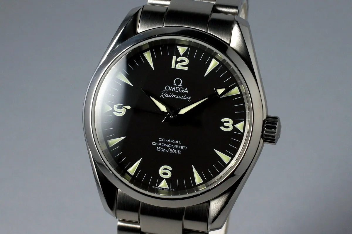 2005 Omega Co-Axial Railmaster 2503.52 with Box and Papers