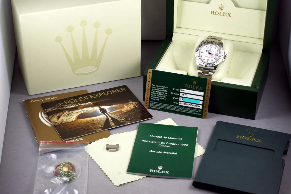 2010 Rolex Explorer II 16570 with Box and Papers with 3186 movement