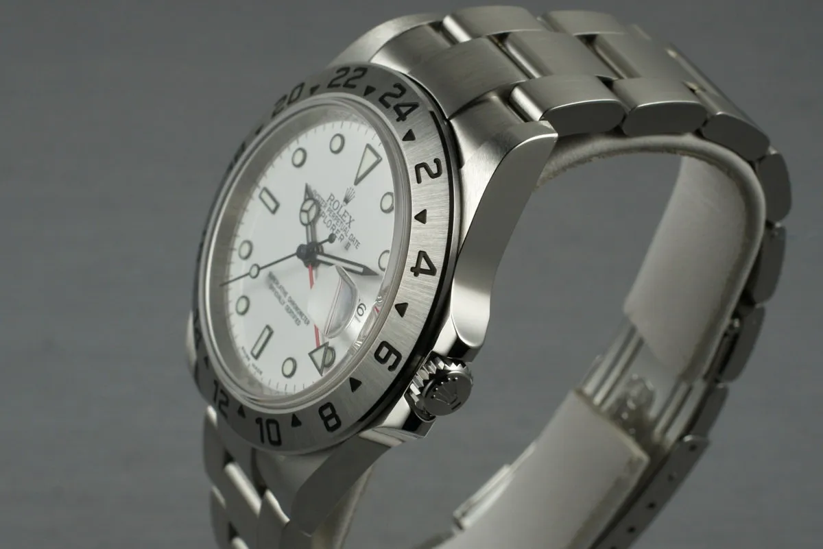 2010 Rolex Explorer II 16570 with Box and Papers with 3186 movement