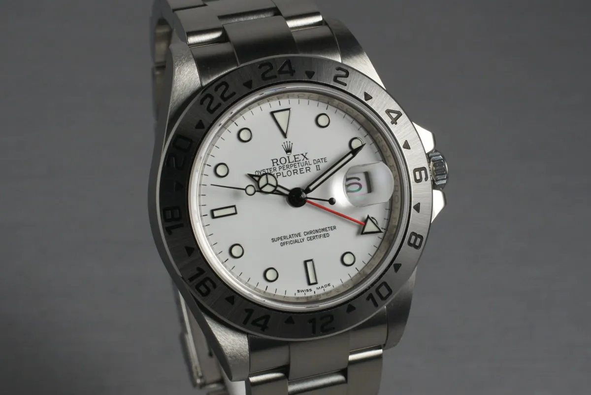 2010 Rolex Explorer II 16570 with Box and Papers with 3186 movement