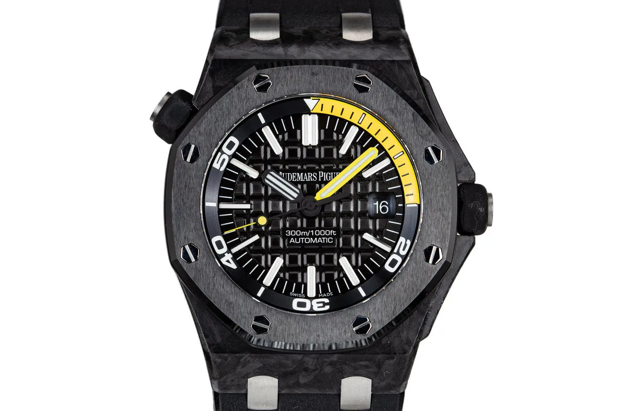 2013 CarbonFiber Audemars Piguet Royal Oak Offshore Diver 15706 with Box and Papers