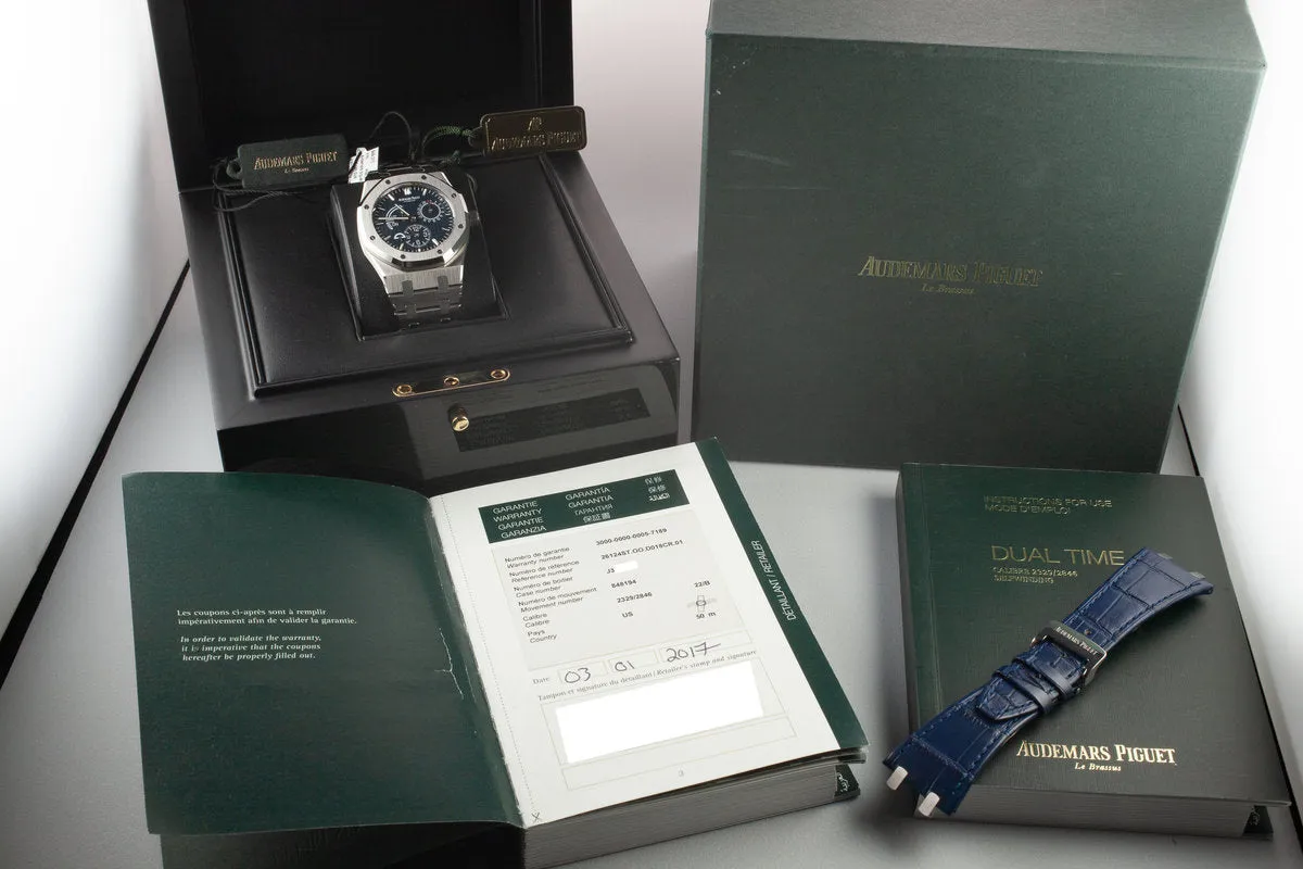 2017 Audemars Piguet Royal Oak 26124ST.00.DO18CR.01 Blue Dial with Box and Papers