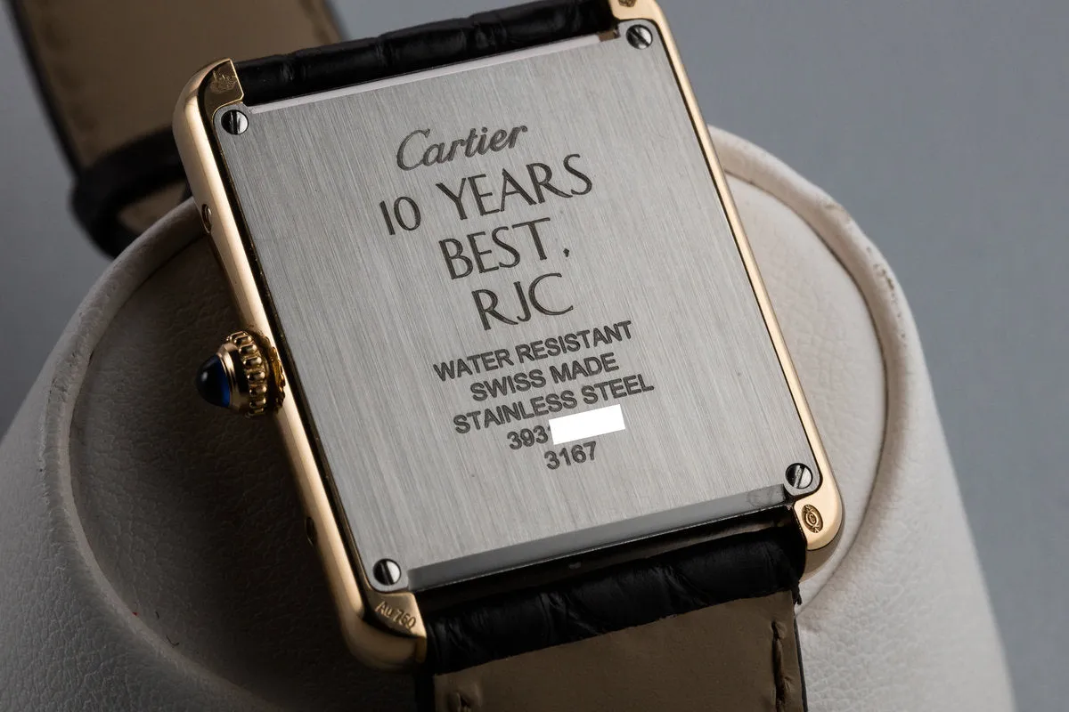 2018 18K YG Cartier Tank Solo W5200004 with Box and Papers