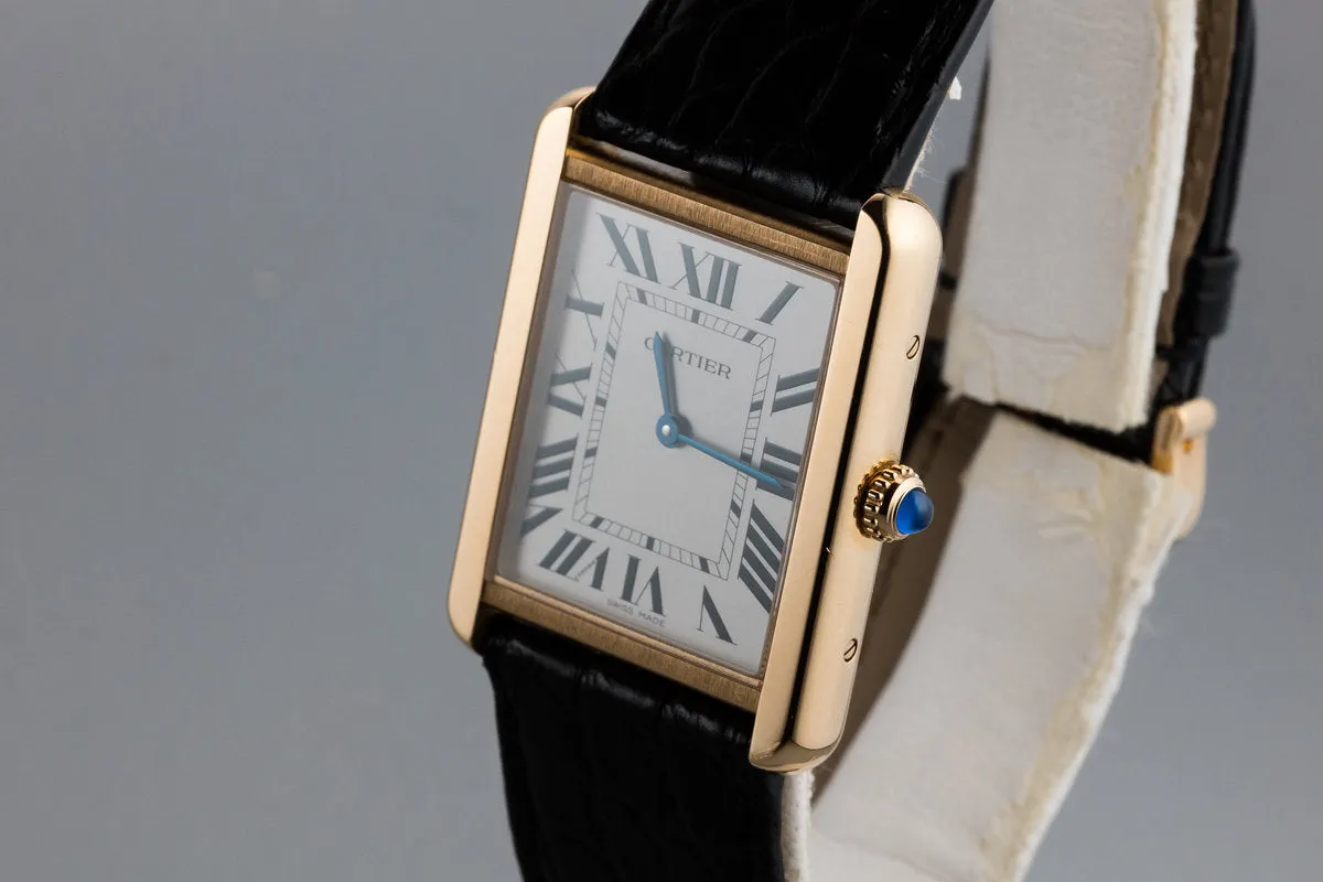 2018 18K YG Cartier Tank Solo W5200004 with Box and Papers