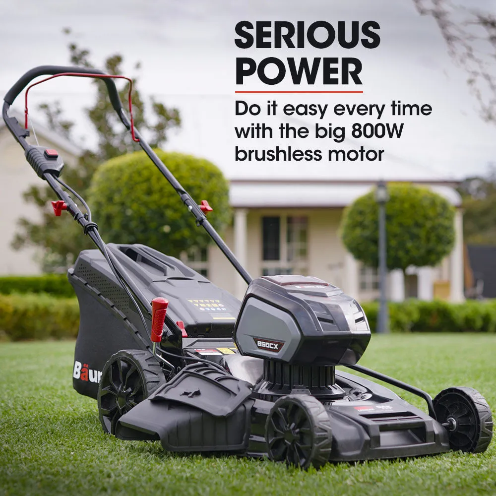 22" 56V Cordless Electric Lawn Mower, Steel Deck, 10 Heights Baumr-AG