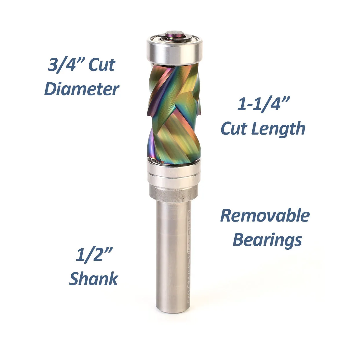 3/4″ Compression Flush Trim Router Bit - 1/2″ Shank *AstraHP Coated*