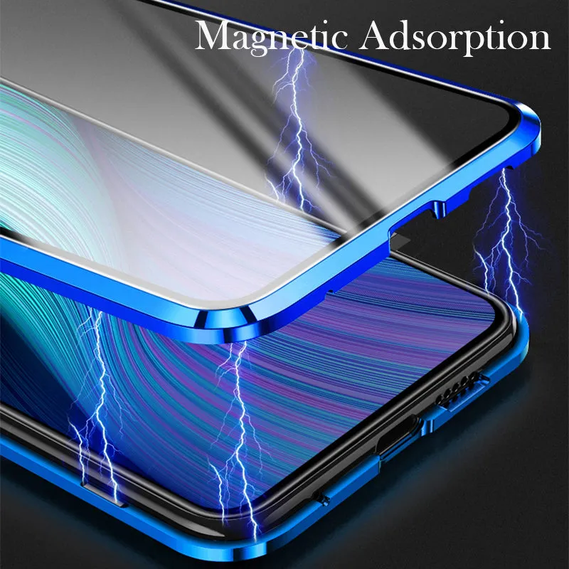 360 Full Magnetic Phone Case For ZTE Nubia Z20 NX627J Metal Frame Double Sided Glass Cover Aluminum Bumper For Nubia Z20 Case