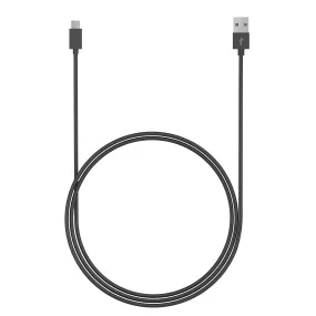 4ft TPU Micro USB to USB-A Cable - Black