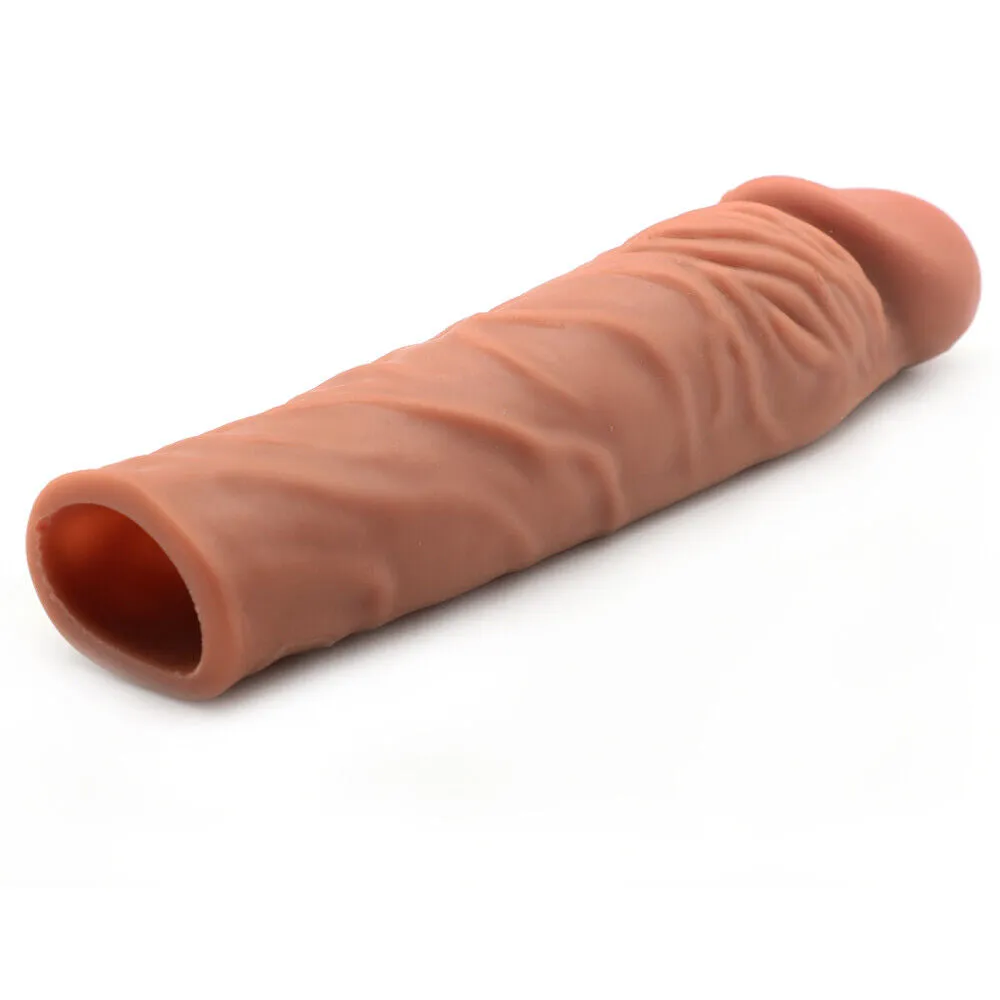 7.4'' Brown Color Extender Sleeve Ball Strap Delay Sex Toy