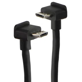 (90-Degree) Micro-USB to Micro-USB Connection Cable - Black (3.3-Ft)