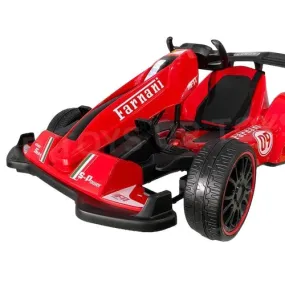 A Formula 1 Ferrari 2025 Style 12V Kids Ride On Go Kart 1 Seater | Upgraded | LED Lights | Remote | Ages 3-8