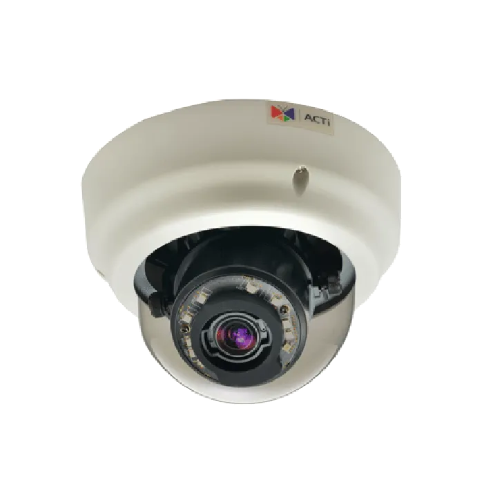 Acti B64 1.3Mp 3X Indoor Hd Ir Wdr Network Vandal Dome