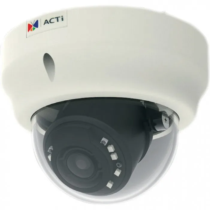 Acti B64 1.3Mp 3X Indoor Hd Ir Wdr Network Vandal Dome