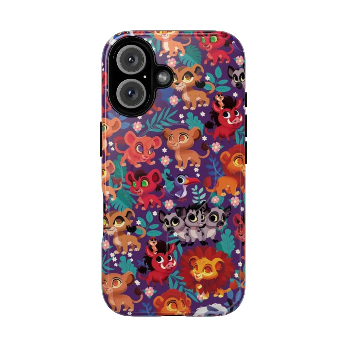 Adorable Chibi Lion King Pattern Magnetic Tough Phone Case