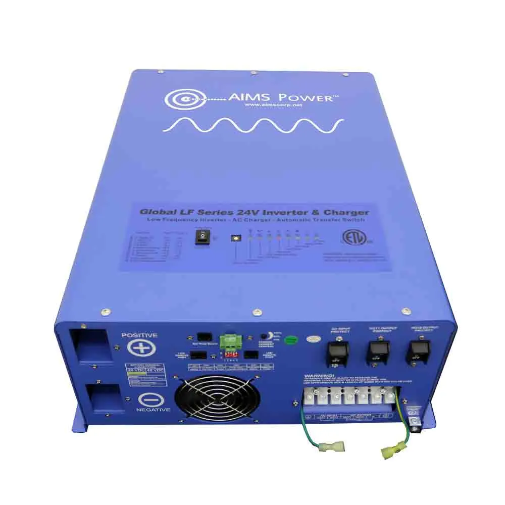 AIMS Power 6000 Watt 24 Volt Pure Sine Inverter Charger | Split Phase 120/240VAC Output