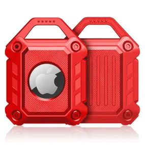 AirTags armor TPU cover with key chain - Red