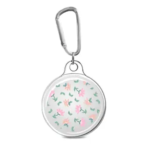 AirTags unique pattern cover with key ring - Rose Orange Flowers