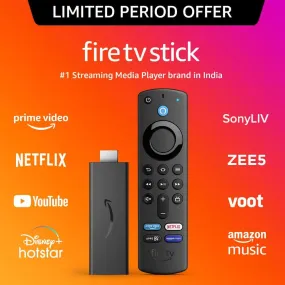 Amazon Fire TV Stick (3rd Gen ) with all-new Alexa Voice Remote (includes TV and app controls) | HD streaming device