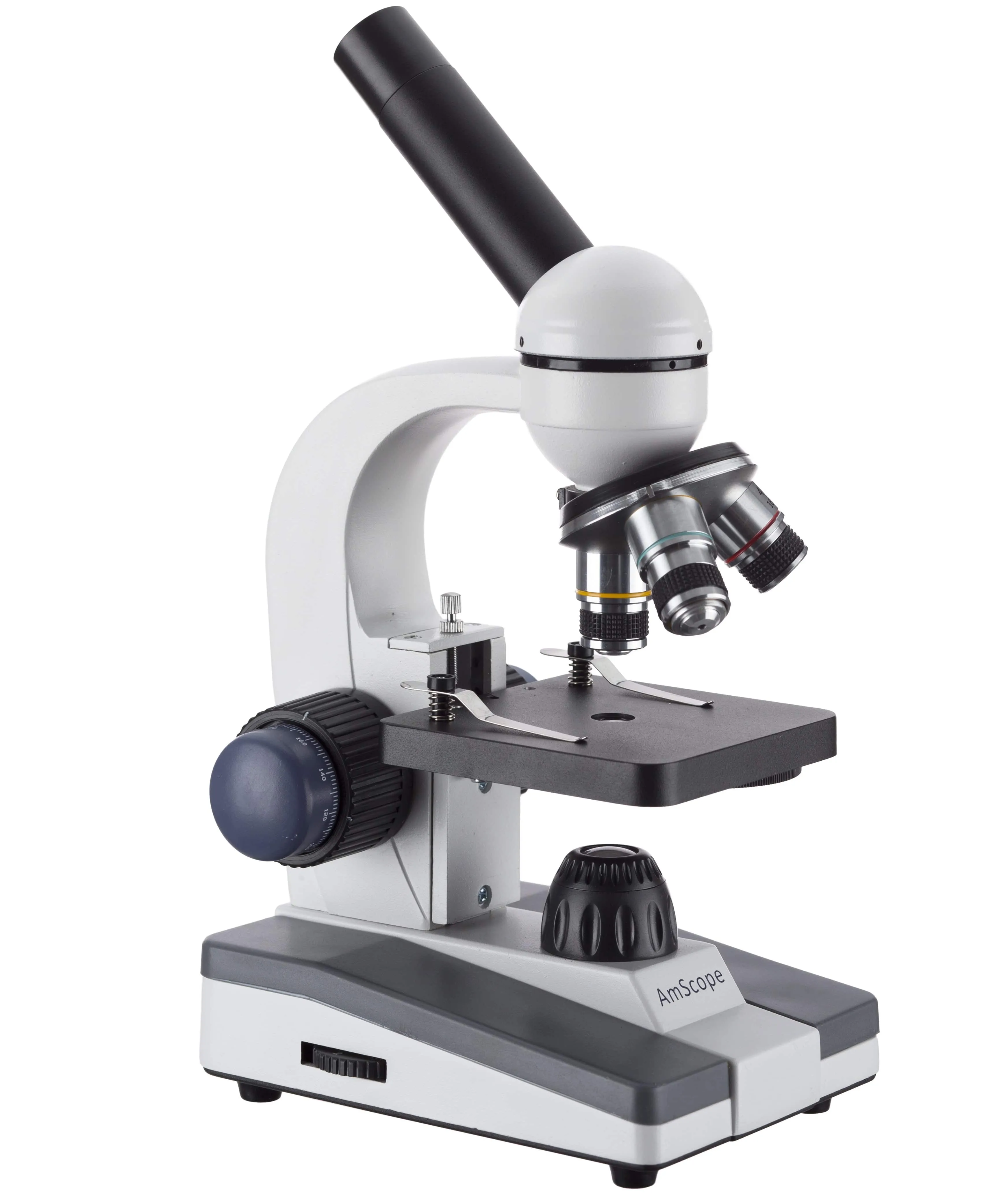 AmScope M150 Series Portable Student Monocular Compound Microscope 40X-1000X Magnification with LED and 3MP USB Eyepiece Camera