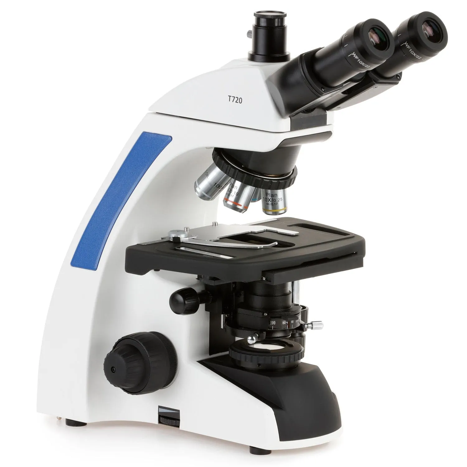 AmScope T720 Series Compound Microscope 40X-2500X Magnification With Plan Infinity Laboratory with 9.7" Touchscreen Imaging System