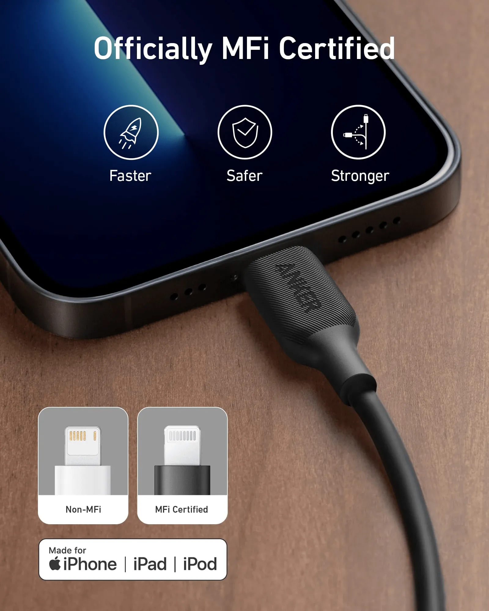 Anker 541 PowerLine llI USB-C Cable with Lightning Connector - A883