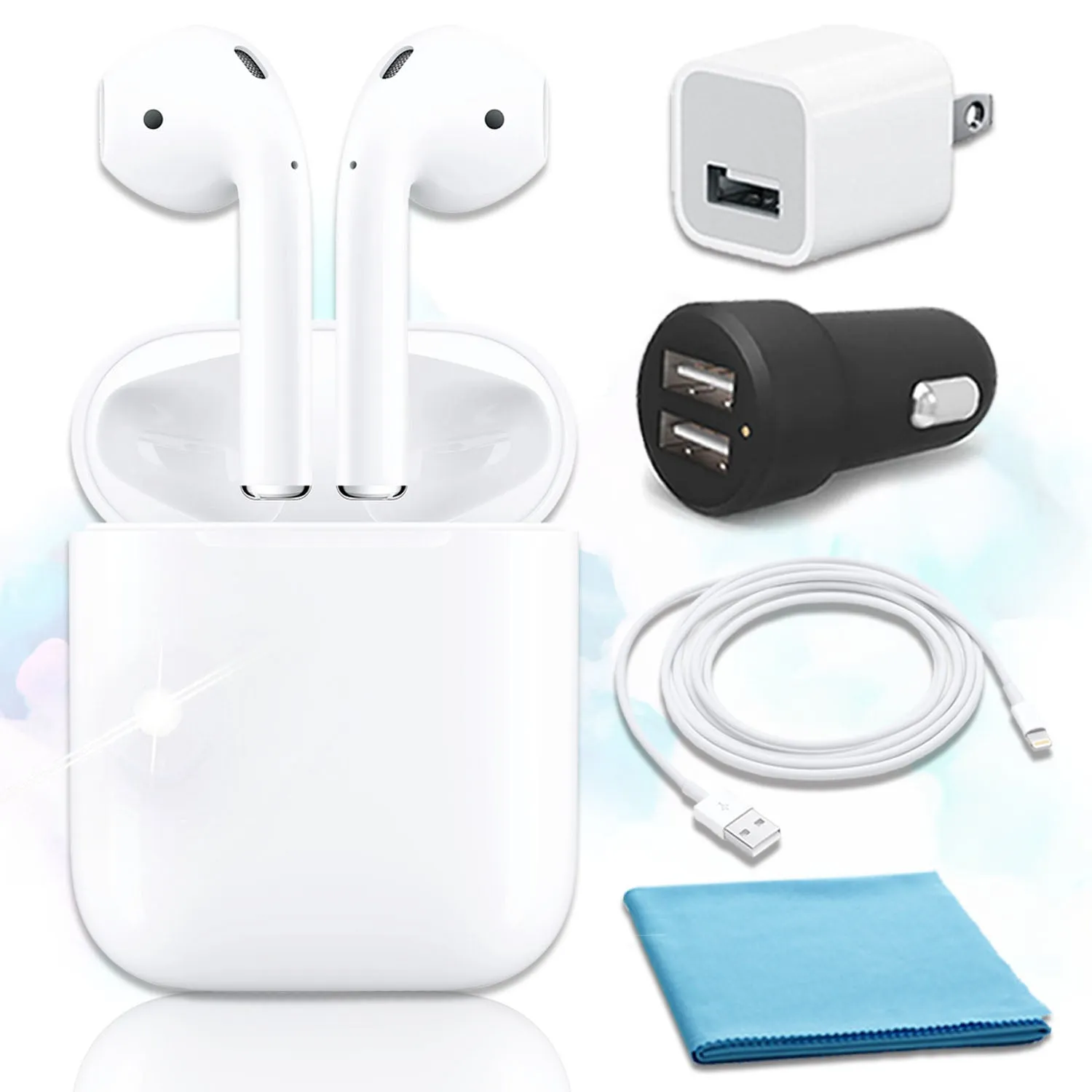 Apple Airpod 2 with Wired Charging Case Bundle