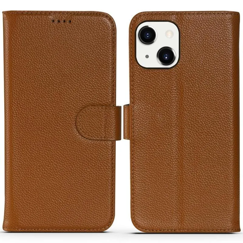 Apple iPhone 12 Pro Max Genuine Leather Flip Folio Book Wallet Case