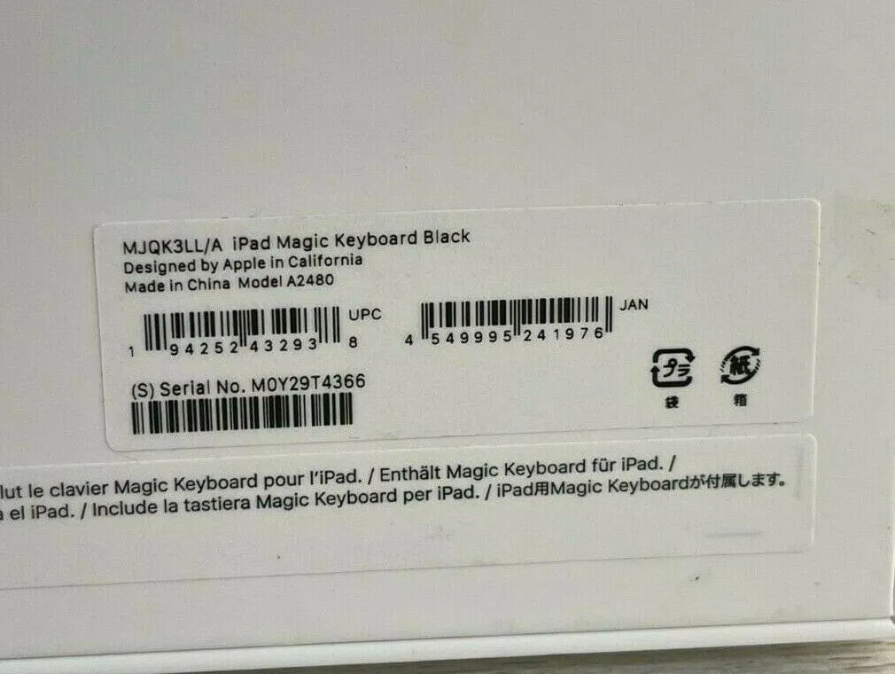 Apple MAGIC Keyboard for Apple 12.9" inch iPad Pro - Black OPEN BOX A2480