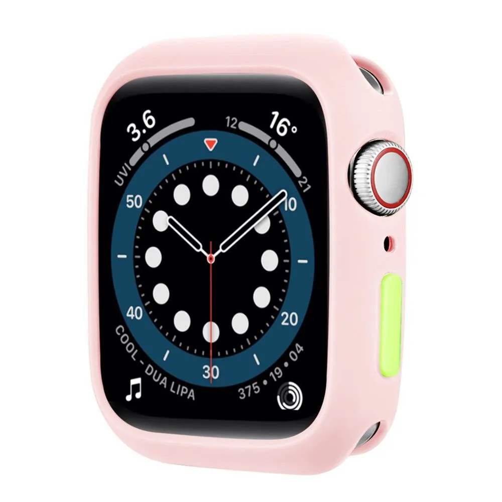 Apple Watch (41mm) candy color button TPU cover - Pink / Fluorescent Green