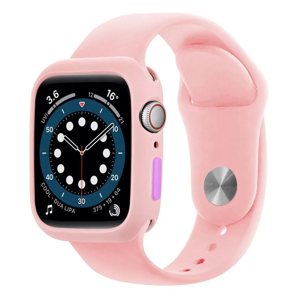 Apple Watch (41mm) candy color button TPU cover - Pink / Purple