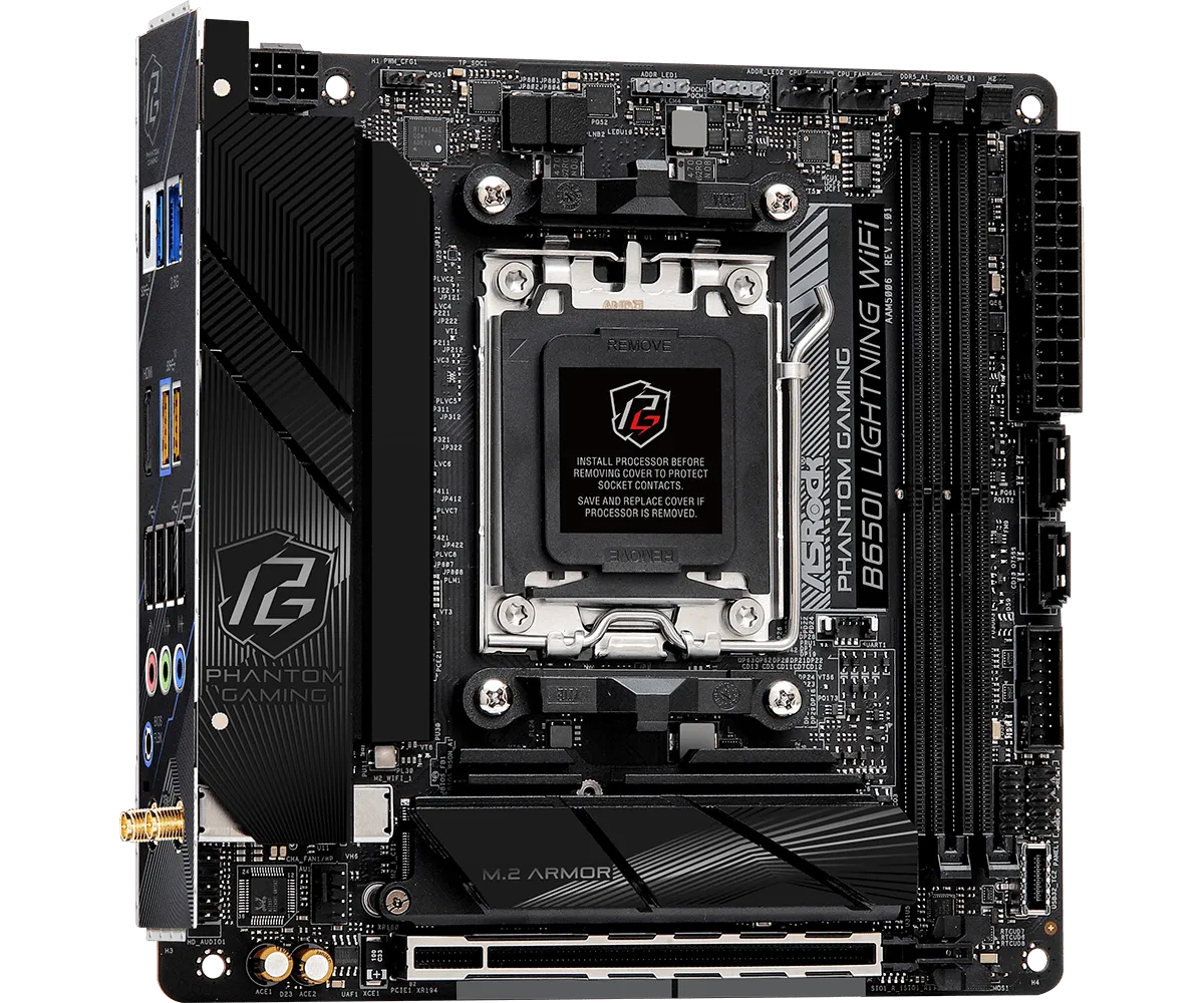 ASRock B650I Lightning WiFi DDR5,Socket AM5 Mini-ITX Motherboard