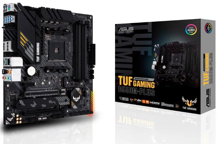 Asus Tuf Gaming B550m-Plus - Motherboard - Micro Atx - Socket Am4 - Amd B550 Chipset - Usb-C Gen2, Usb 3.2 Gen 1, Usb 3.