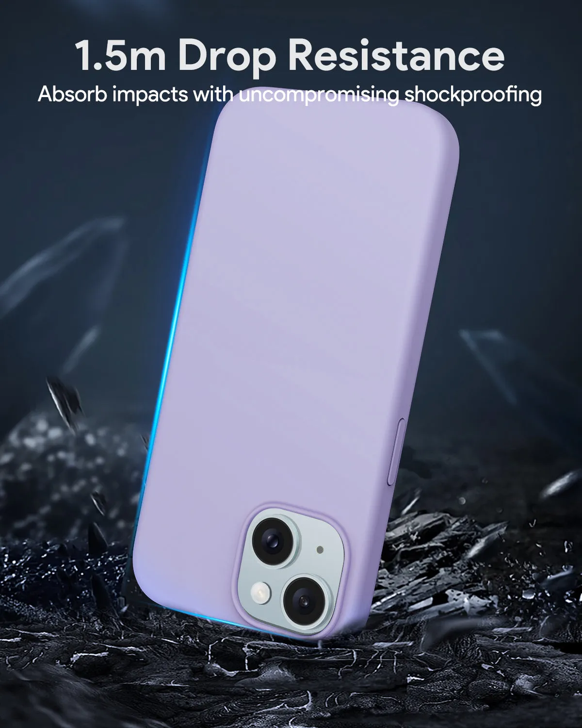 AUKEY Magnetic Hrd-Shell Phone Case  Midnight iPhone 15 Pink