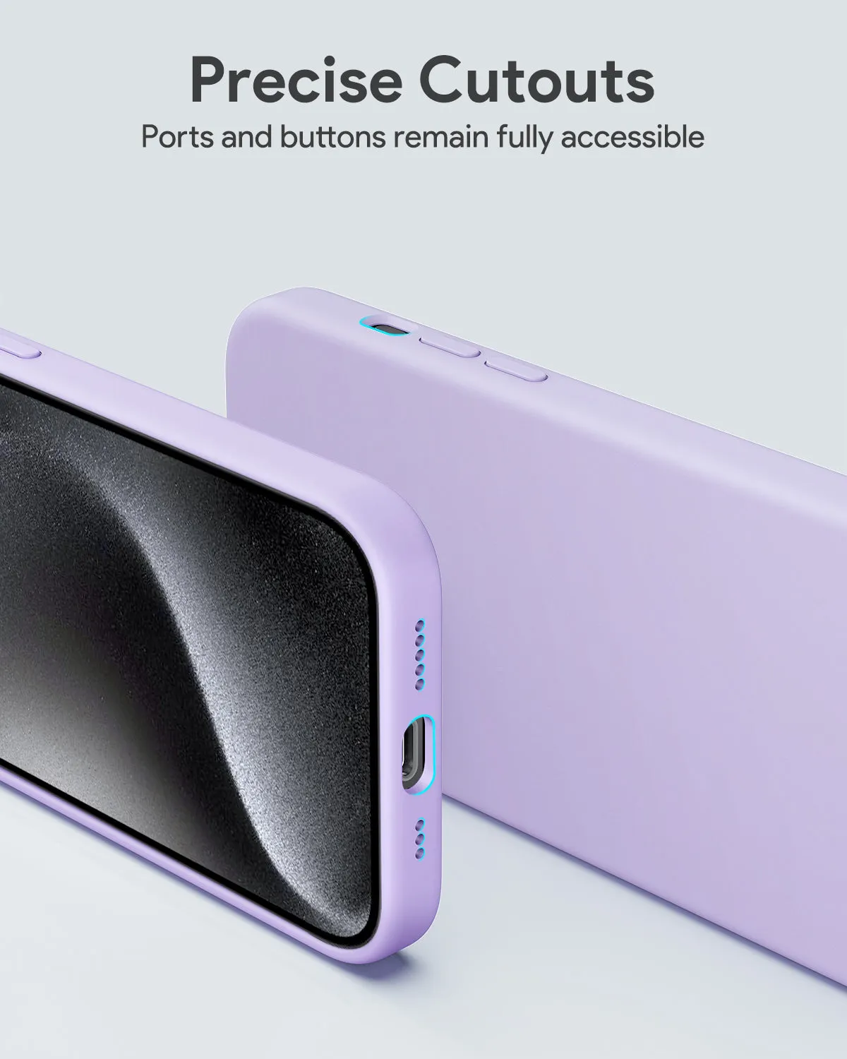 AUKEY Magnetic Hrd-Shell Phone Case  Midnight iPhone 15 Pro Pink