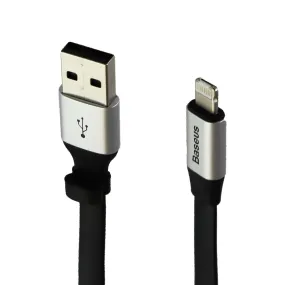 Baseus 2-in-1 Portable Micro/8-Pin to USB Flat Cable - Black